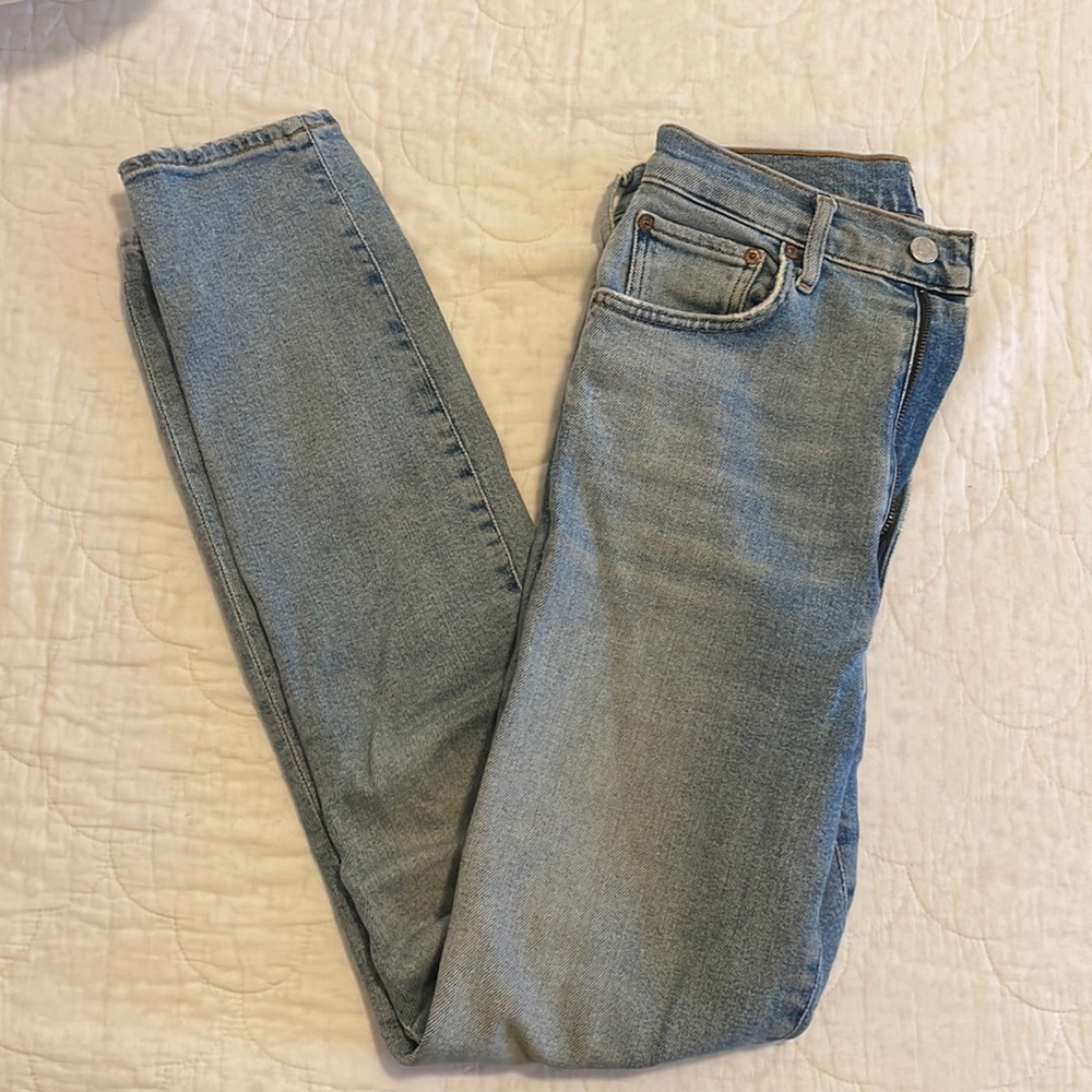 Agolde high rise straight leg jeans